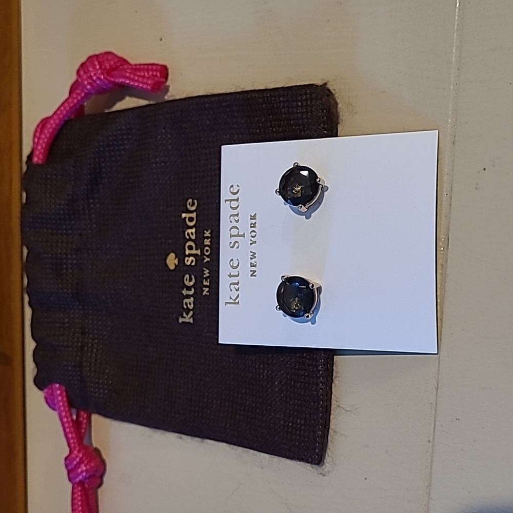 Kate Spade earrings - Black diamond and 14K gold fill
